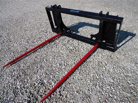 skid steer prong|skid steer spear attachment.